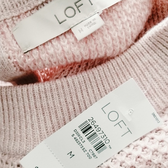 100% Cotton Blush Knit Sweater - Picture 3 of 3